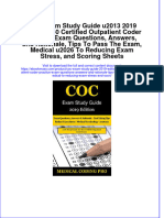 Instant Download Coc Exam Study Guide 2019 Edition 150 Certified Outpatient Coder Practice Exam Questions Answers and Rationale Tips To Pass The Exam Medical To Reducing Exam Stress and Scori PDF FREE