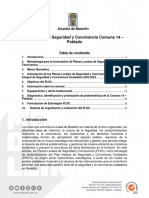 Plan Local de Seguridad y Convivencia Comuna 14 Poblado