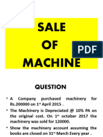 Dep & Sale of Machine