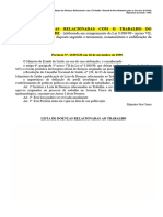 Lista de Doenças Relacionadas Ao Trabalho