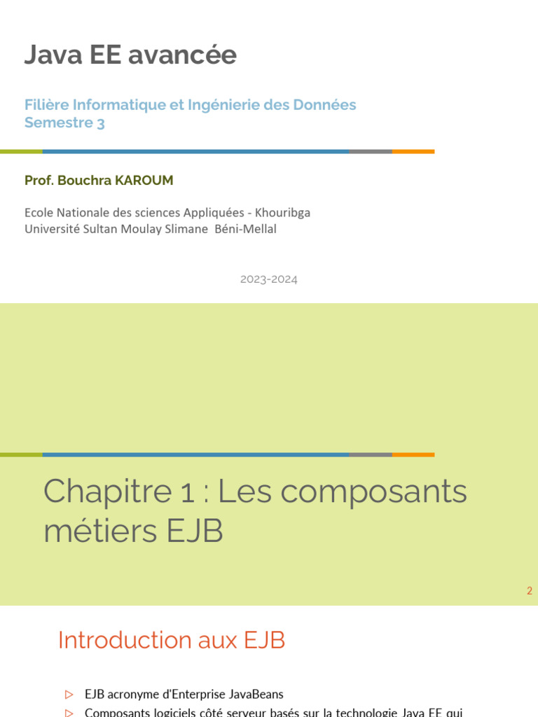 Introduction aux EJB en Java EE | PDF | Java (Langage de programmation ...