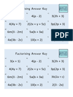 Factorising 01 Answers v2