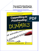 Copyediting and Proofreading For Dummies 1st Edition Ebook PDF