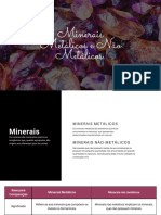 Minerais Metálicos e Não Metálicos