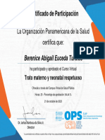 Trato Materno y Neonatal Respetuoso Certificado Del Curso 3653148