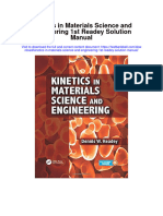 Instant Download Kinetics in Materials Science and Engineering 1st Readey Solution Manual PDF Scribd