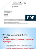 Úvod Do Anorganické Chemie Vodík