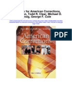 Instant Download Test Bank For American Corrections 12th Edition Todd R Clear Michael D Reisig George F Cole PDF Scribd