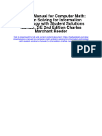 Solution Manual For Computer Math: Problem Solving For Information Technology With Student Solutions Manual, 2/E 2nd Edition Charles Marchant Reeder