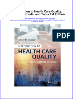 Instant Download Introduction To Health Care Quality Theory Methods and Tools 1st Edition PDF FREE