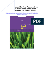 Instant Download Solution Manual For New Perspectives Microsoft Office 365 Excel 2019 Comprehensive 1st Edition Carey PDF Scribd