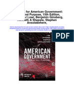 Test Bank For American Government: Power and Purpose, 15th Edition, Theodore J Lowi, Benjamin Ginsberg, Kenneth A Shepsle, Stephen Ansolabehere