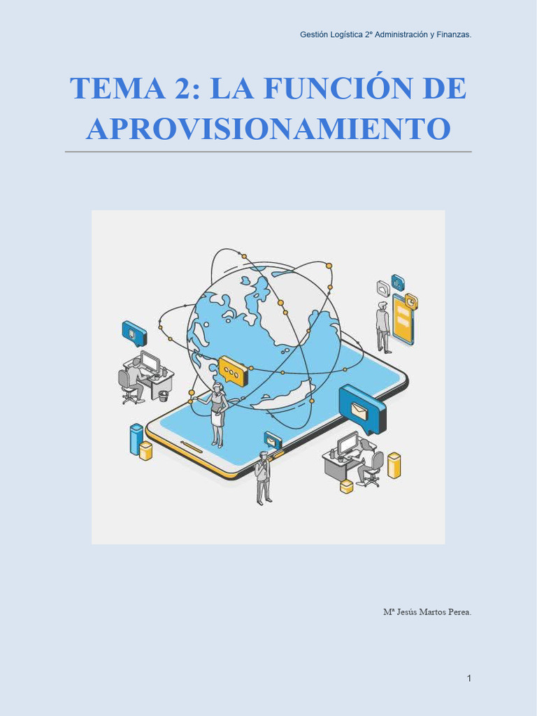 Tema 2_ La Función de Aprovisionamiento | PDF | Obtención | Logística