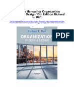 Instant Download Solution Manual For Organization Theory and Design 13th Edition Richard L Daft 2 PDF Scribd