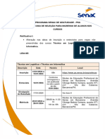 Retificativo I Reabertura de Inscrioes