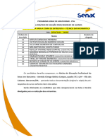 Cronograma Entrevista IV Curso Tecnico em Informatica