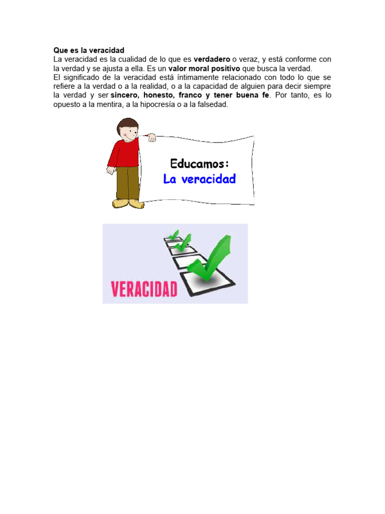 Que es la veracidad PDF