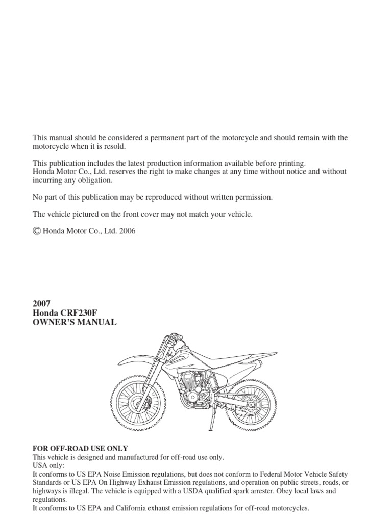 2007-crf230f-pdf-clutch-carburetor