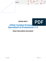 UiPath Certified Professional - Specialized AI Pro Exam Description
