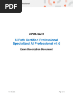 UiPath Certified Professional - Specialized AI Pro Exam Description