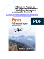 Instant Download Solution Manual For Physics For Scientists and Engineers With Modern Physics 10th Edition Raymond A Serway John W Jewett PDF Scribd