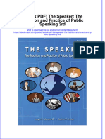 Instant Download Ebook PDF The Speaker The Tradition and Practice of Public Speaking 3rd PDF FREE