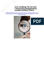 Instant Download Test Bank For Auditing The Art and Science of Assurance Engagements 11th Canadian Edition Arens PDF Scribd