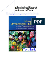 Instant Download Managing Organizational Change A Multiple Perspectives Approach 3rd Edition Palmer Test Bank PDF Scribd