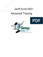 Microsoft Excel 2021 Advanced Training - Transcription