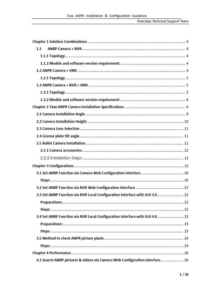 7xxx ANPR Installation & Configuration Guidance (New) | PDF | Camera ...