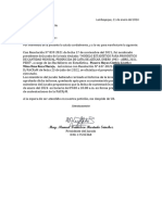 Oficio Fijando Fecha y Hora de Sustentación de Tesis