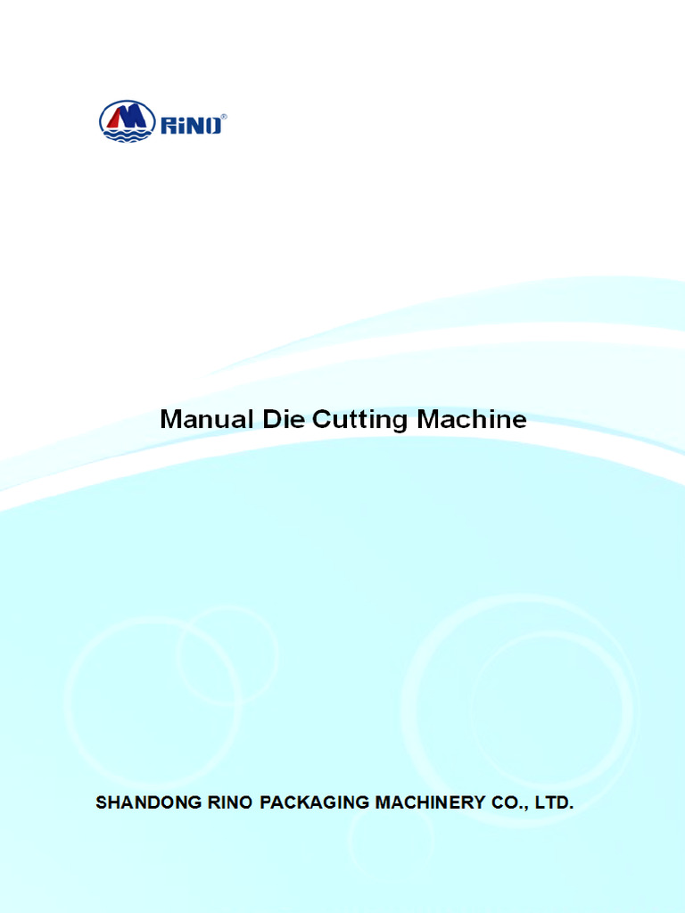 Manual Die Cutting Machine PDF
