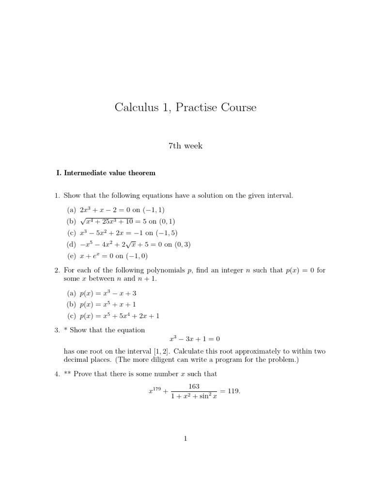 Calculus 7 | PDF