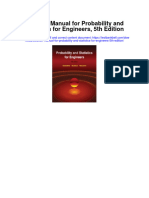Instant Download Solution Manual For Probability and Statistics For Engineers 5th Edition PDF Scribd