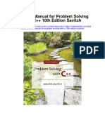 Instant Download Solution Manual For Problem Solving With C 10th Edition Savitch PDF Scribd