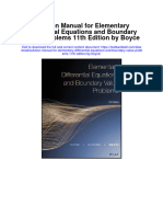 Instant Download Solution Manual For Elementary Differential Equations and Boundary Value Problems 11th Edition by Boyce PDF Scribd