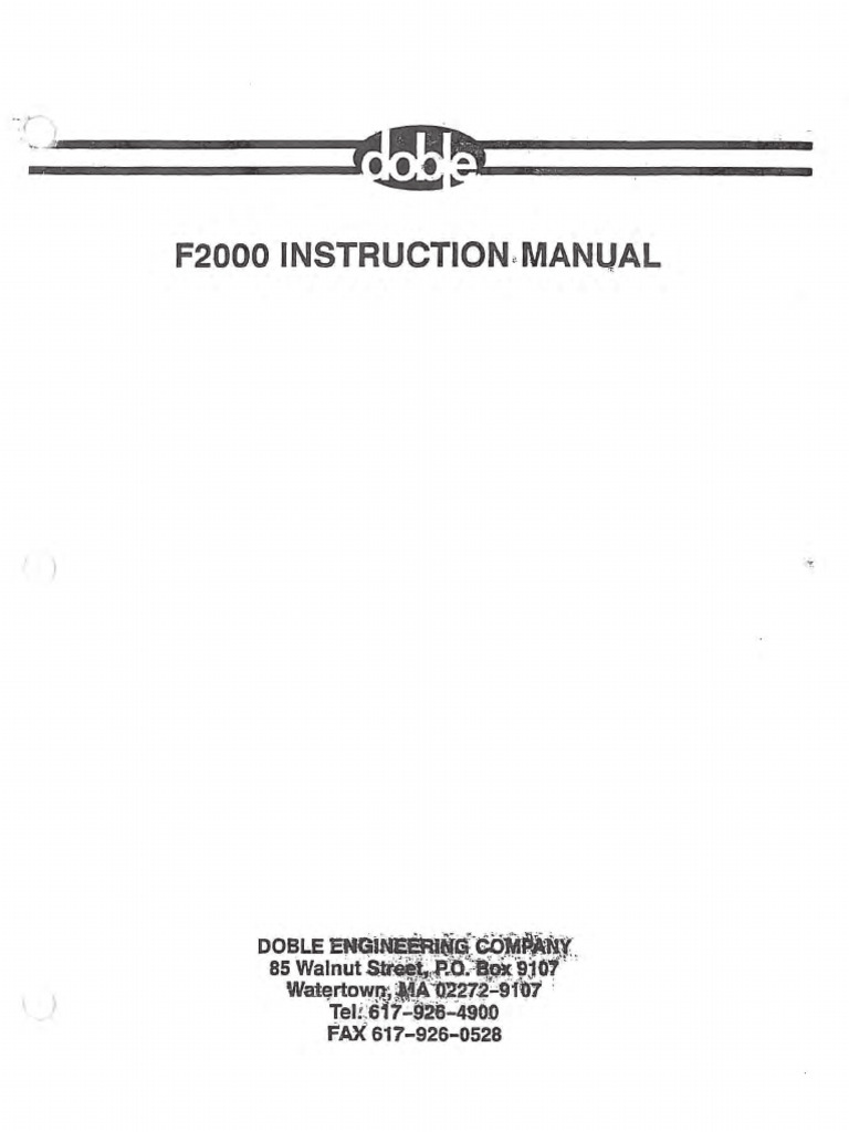 F2000 Instruction Manual Operation Reduced Size | PDF