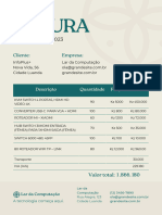 Documento A4 Modelo de Orçamento Simples Azul