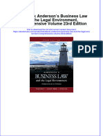 Instant Download Etextbook Andersons Business Law and The Legal Environment Comprehensive Volume 23rd Edition PDF FREE