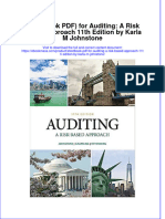 Instant Download Etextbook PDF For Auditing A Risk Based Approach 11th Edition by Karla M Johnstone PDF FREE