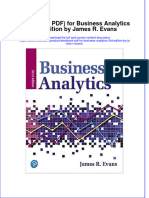 Instant Download Etextbook PDF For Business Analytics 3rd Edition by James R Evans PDF FREE