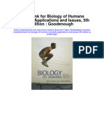 Instant Download Test Bank For Biology of Humans Concepts Applications and Issues 5th Edition Goodenough PDF Scribd