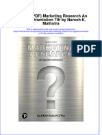 Instant Download Original PDF Marketing Research An Applied Orientation 7th by Naresh K Malhotra PDF FREE