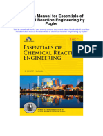 Instant Download Solution Manual For Essentials of Chemical Reaction Engineering by Fogler PDF Scribd
