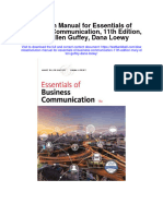 Instant Download Solution Manual For Essentials of Business Communication 11th Edition Mary Ellen Guffey Dana Loewy PDF Scribd