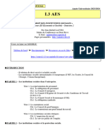 L3 AES DT Des Inst. Sociales - Semestre 2 - 2023-2024