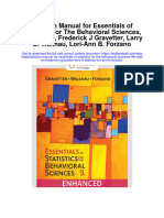 Solution Manual For Essentials of Statistics For The Behavioral Sciences, 9th Edition, Frederick J Gravetter, Larry B. Wallnau, Lori-Ann B. Forzano