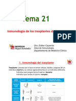 Tema 21 Inmunología de Los Trasplantes de Órganos
