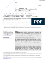 Eur J Clin Investigation - 2023 - Chalupka - Effectiveness of A Fourth SARS CoV 2 Vaccine Dose in Previously Infected