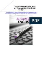 Instant Download Test Bank For Business English 13th Edition Mary Ellen Guffey Carolyn M Seefer PDF Scribd